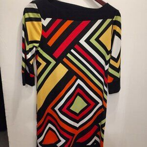 Emma and Michele Geometric Multicolor Dress